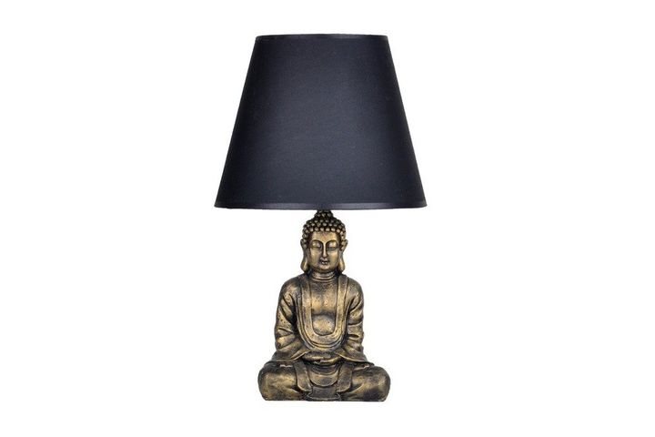 Buddha Modernere Tischlampe, Gold & Siyah