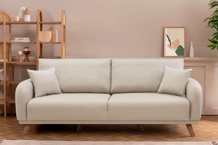 Hera 3-Zitsbank met slaapfunctie met opslagruimte (Kleurkeuze Stof In Showroom)