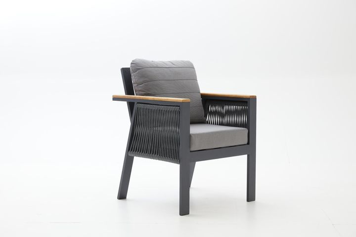 Capella Dubbele Tuinloungeset, Antraciet