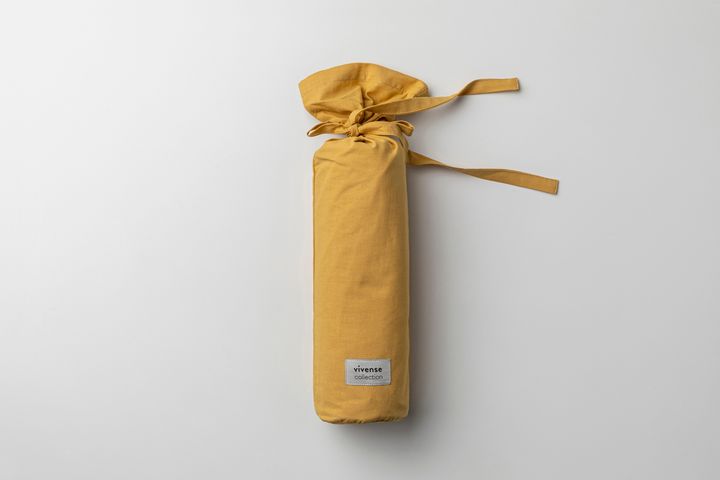 Ranforce Fitted Sheet, Double Size, Mustard