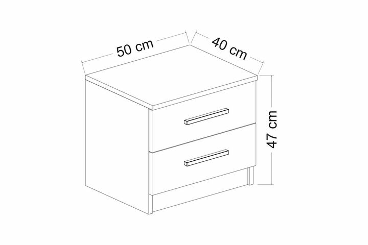 Tideway Nachtkastje, Wit & Creme