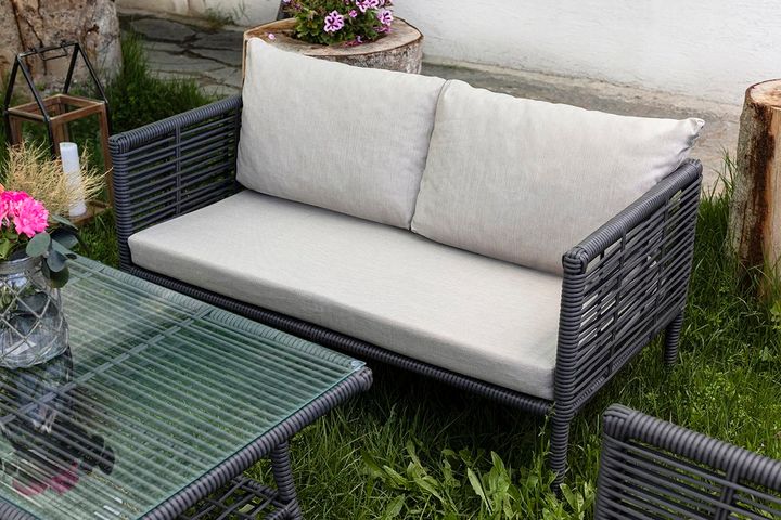 New York Outdoor Sofa Set, Grey