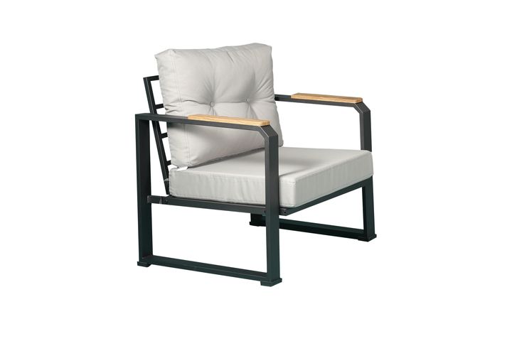 Merit Zwart Tuinbank, Grijs