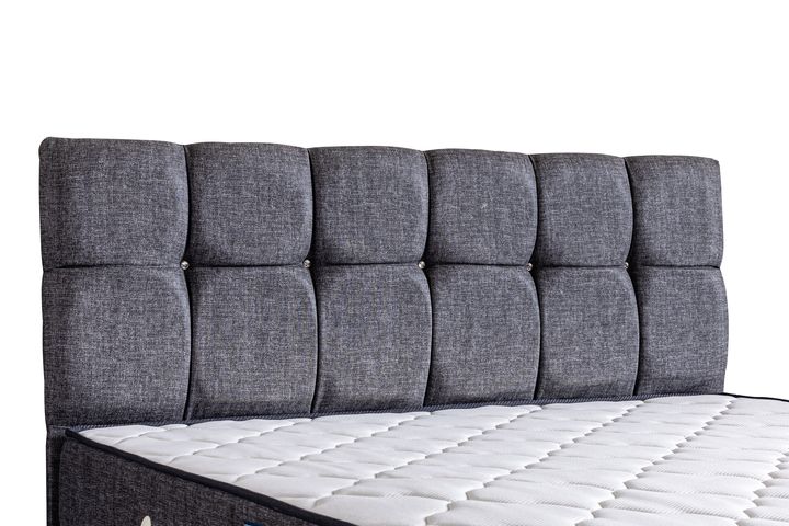 Paris Plus Boxspringbedset met Orthopedisch Matras, 150x200 cm, Grijs