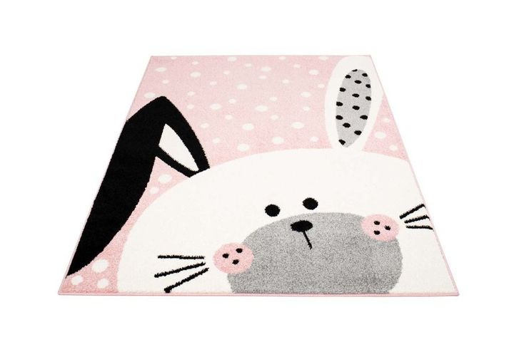 Piave Cartoon Characters Children's Rug, 80 x 150
 cm, Pink