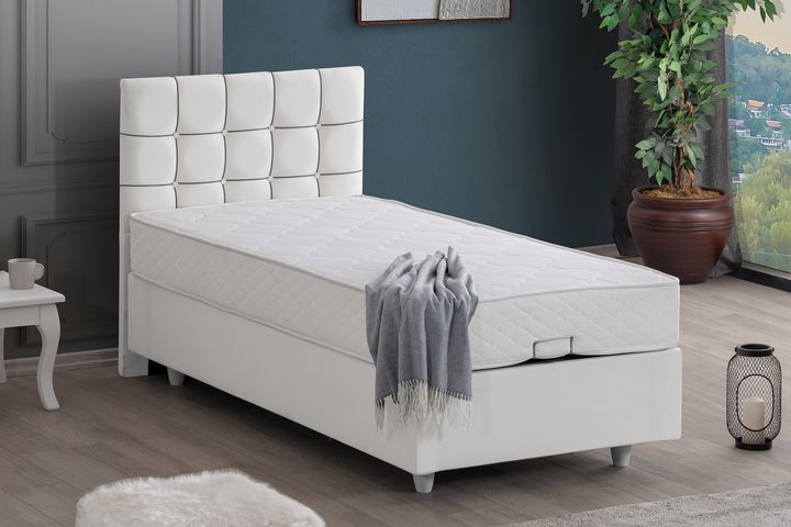Tavira Letto Boxspringbedset, 90x200 cm, Wit
