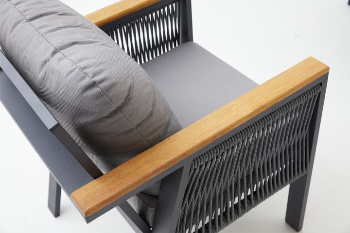 Capella Dubbele Tuinloungeset, Antraciet