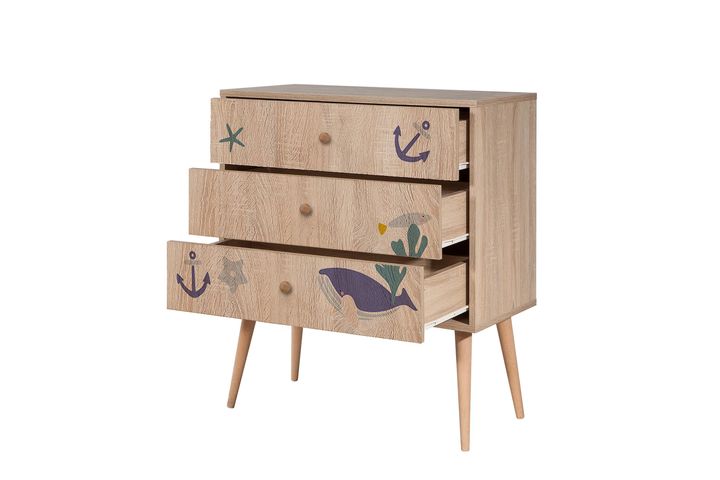 City Marin Chest of Drawers, Oak
