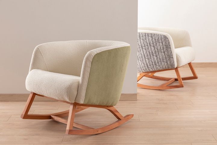 Ri̇cky Schommelstoel, Crème Groen