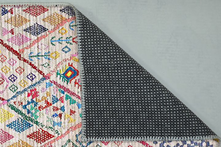 Aida Boujdour Machinetapijt, 80x150 cm, Veelkleurig