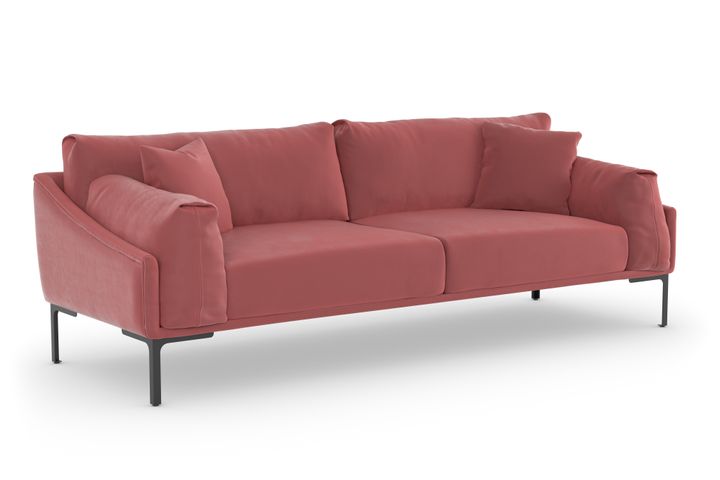 Leo Three Seater Sofa, Dusty Pink