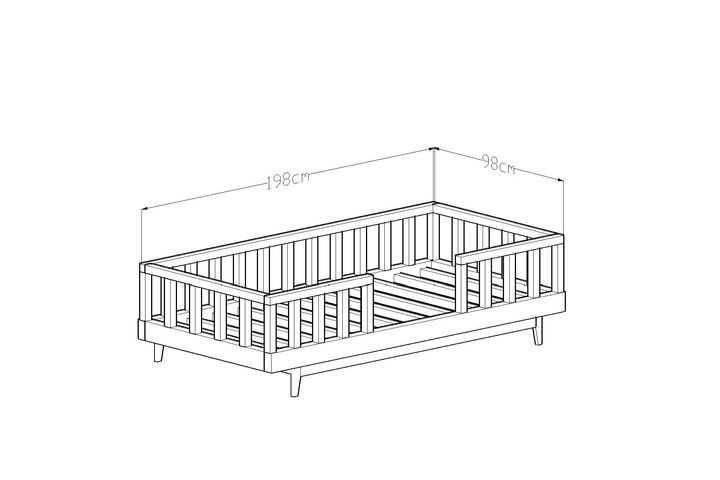 Givayo Casper Montessori Bedframe, 90x190 cm, Wit
