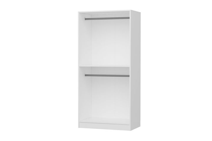 Minar Kale Kettingkast, Met 2 Deuren En Spiegel, Wit, 210 Cm