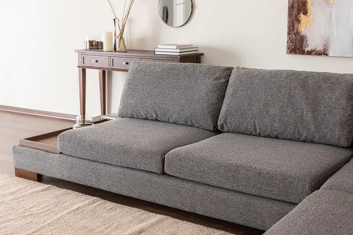 Tulip Hoekbank Rechts, Antraciet (Zonder pouf)