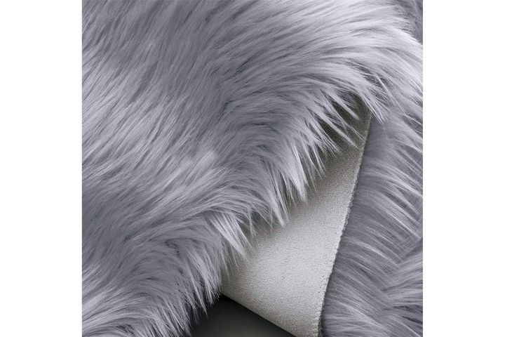 Alaska Faux Fur Rug, 100 x 150 cm, Grey