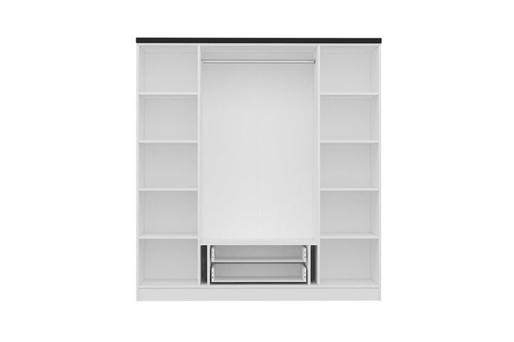 Medway Plus Kledingkast met 4 Deuren en 2 Lades, 190 cm, Wit