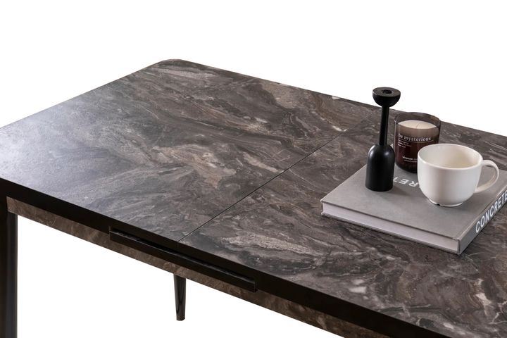 Moon Eettafelset, 120x70 cm, Zwart