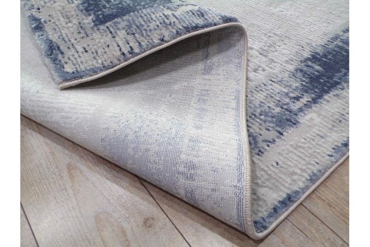 Vauxhall Patterned Woven Rug, 160 x 230 cm, Blue