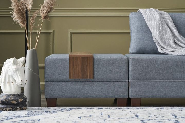 Fly Hoekbank Rechts, Blauw