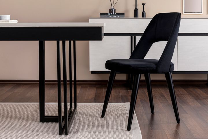 Line Tafel, Parelmoer Zwart