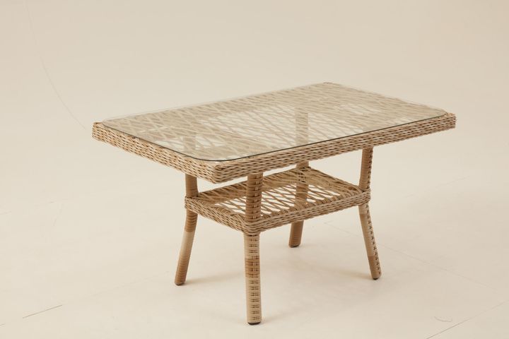 Pirus Rattan 2+1+1 Tuinloungeset, Beige