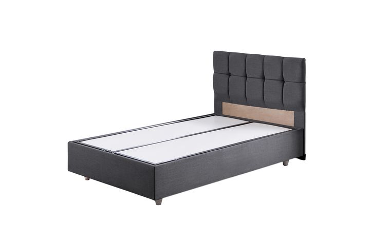 Paris Boxspringbed met Hoofdbord, 90x190 cm, Antraciet