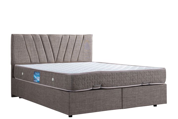 Francisco Boxspringbedset, 160x200 cm, Lichtbruin