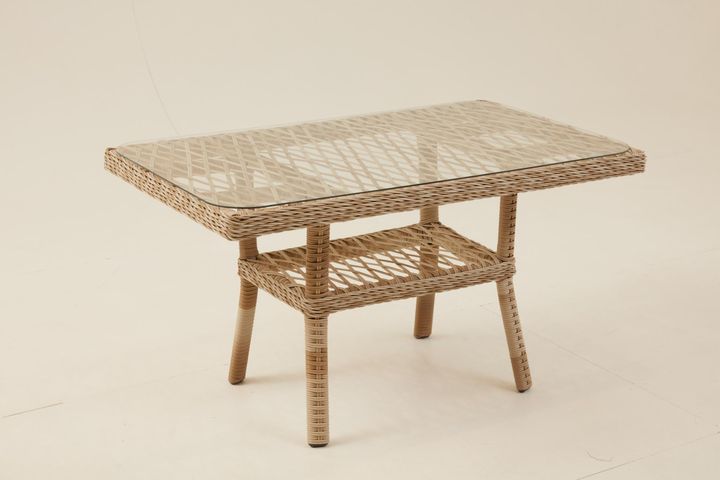 Pirus Rattan 2+1+1 Tuinloungeset, Beige