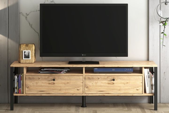 Luna TV Unit, 160 cm, Pine | Vivense London