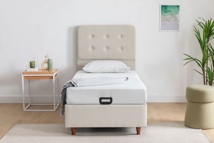 Luna Notte Boxspring Set, 90x190 cm (Kleurkeuze Stof In Showroom)