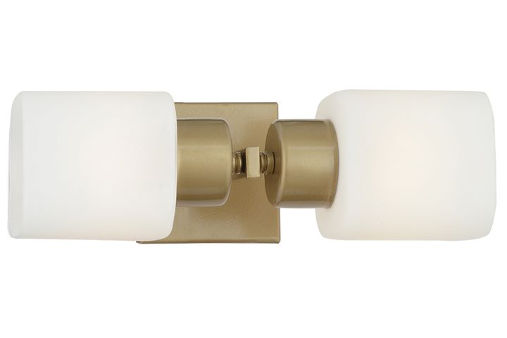 Apliqa Armin Wandlamp met 2 Lampjes, Mat Goud