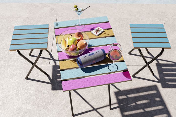 Bino Balkonset, Blauw