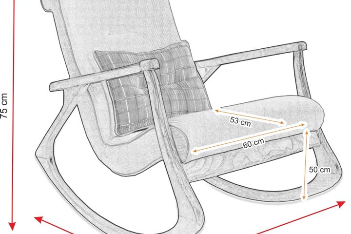 Asedia Schommelstoel, Asgrauw, Antraciet en Walnoot