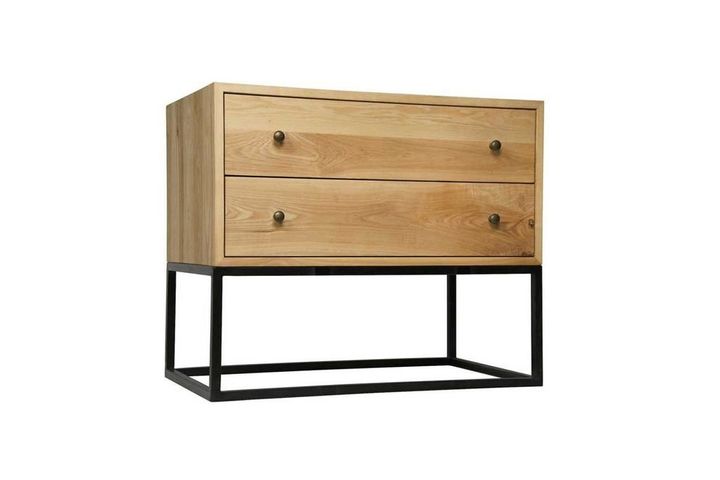 Idaho Wood Bedside Table, Light Wood
