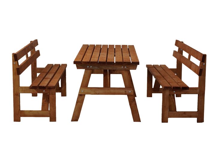 Msm Picknicktafel Met Bank, 6 Zits