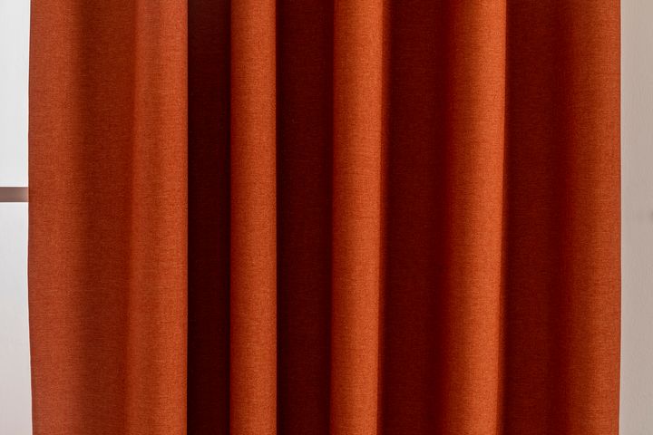 Haruna Blackout Curtain Pair, 160 x 250 cm, Terracotta