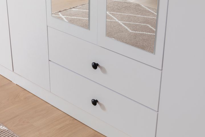 Metalia Lux Kledingkast met 6 Deuren en 2 Lades
