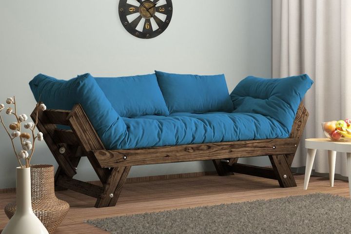 Woodesk Aller Massief 2-Zitsbank, Blauw en Bruin