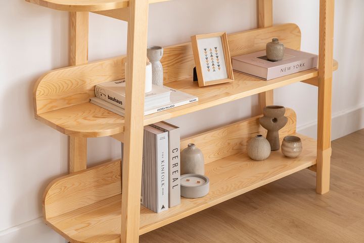 Moon Mini Boekenkast, Naturel