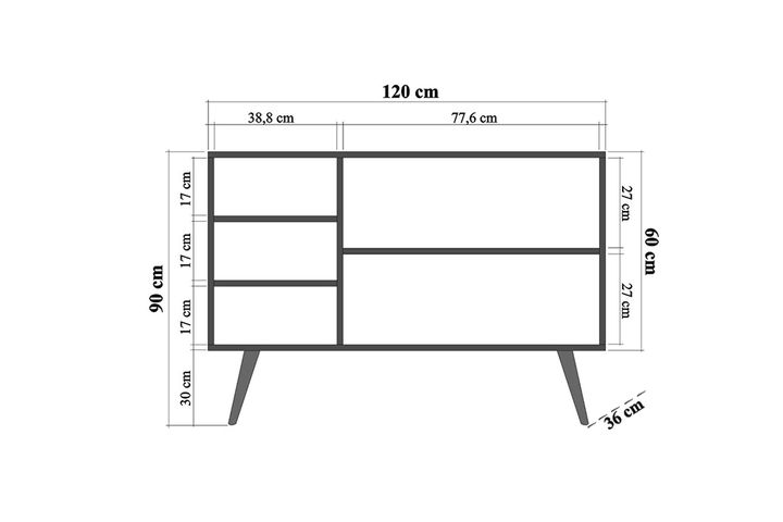 City Gradient Sideboard, Red