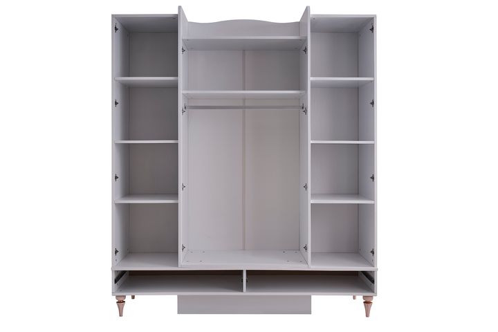 Love 4 Door Children's Wardrobe, White & Pink