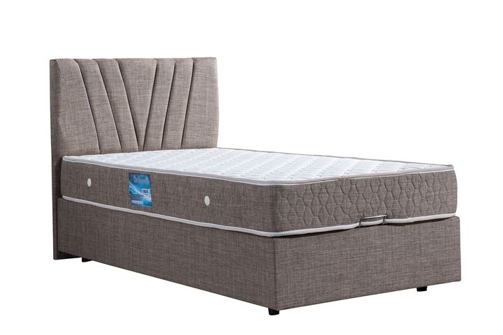Francisco Boxspringbedset, 90x190 cm, Lichtbruin