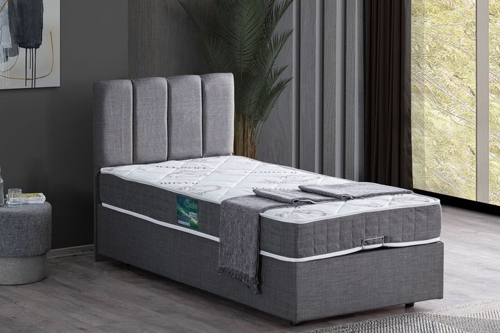 Gabba Boxspringbedset met Orthopedisch Matras, 160x200 cm, Grijs