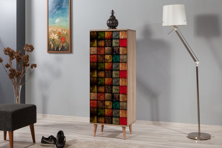 Ironbridge Schoenenkast met Vierkant Patroon, Veelkleurig