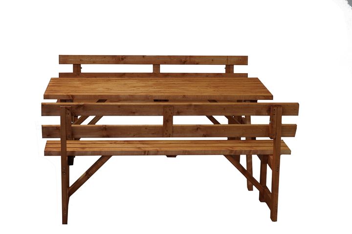 Msm Picknicktafel Met Bank, 6 Zits