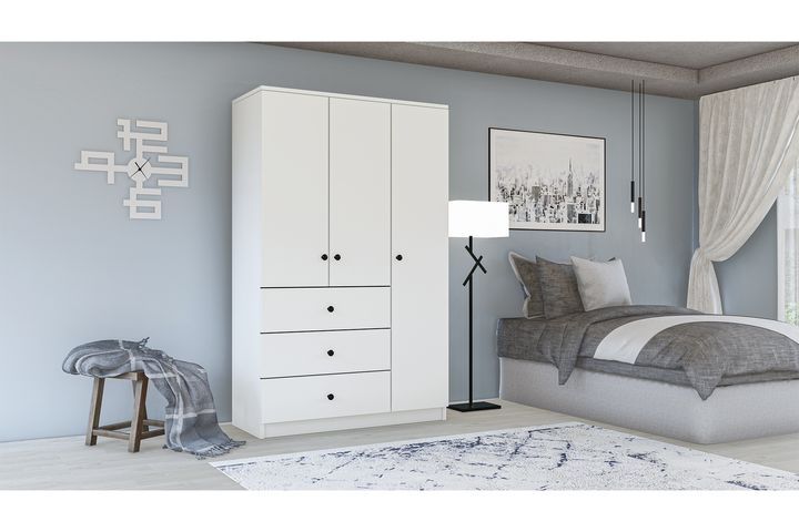 Metalia Spey Kledingkast met 3 Deuren en 3 Lades