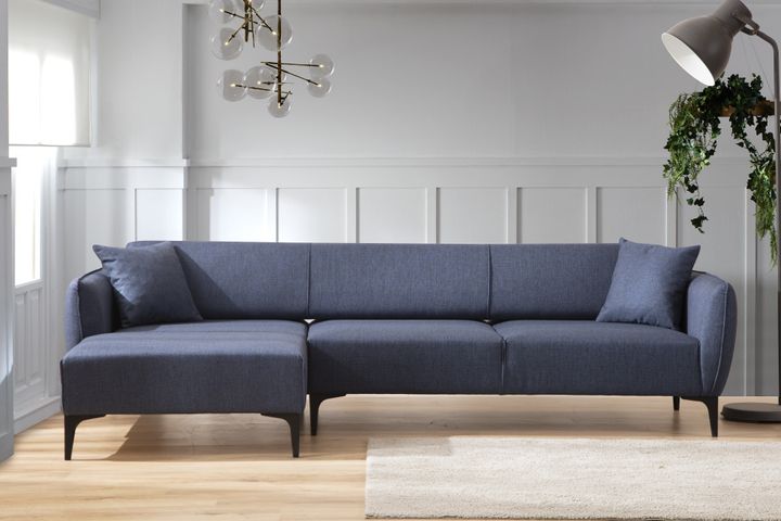 Bellisimo Hoekbank Links, Donkerblauw