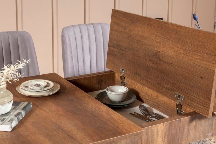 Vina Opklapbaar Tafel, Notenhout 129X80