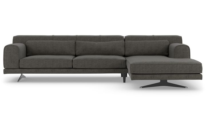 Jivago Corner Sofa Right Chaise, Grey Ash