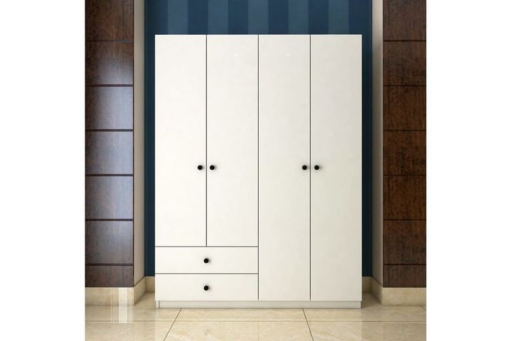 Nova Kledingkast met 4 Deuren, Wit